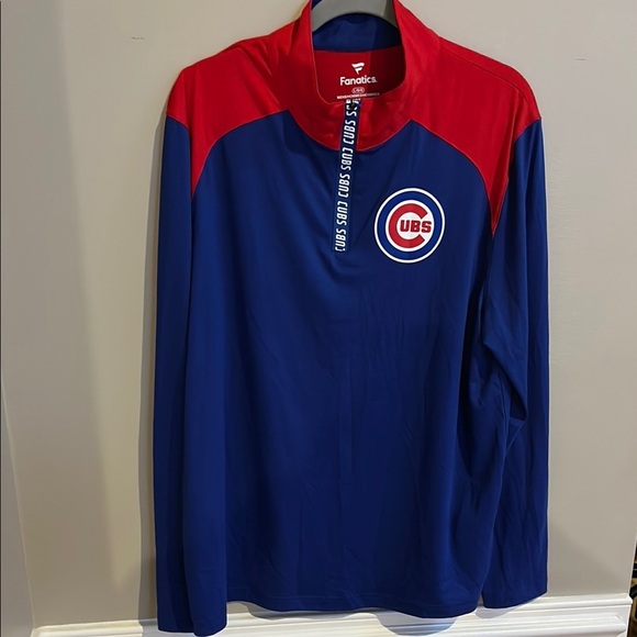 Chicago Cubs Men’s Quarter Zip Pullover Fanatics Size Large - Picture 1 of 7